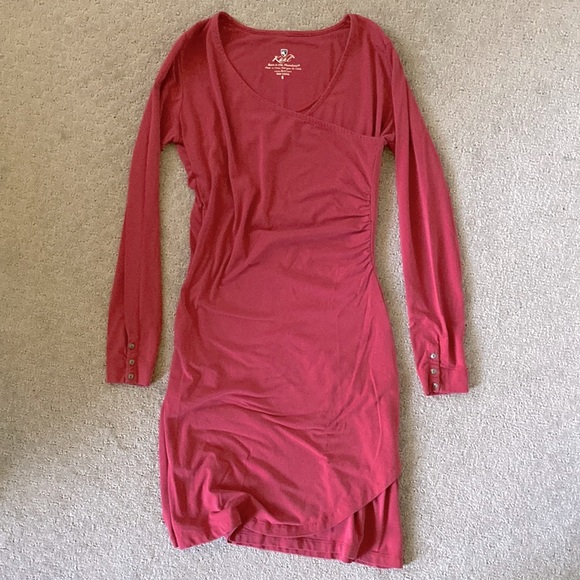 🔴 KUHL dark pink faux-wrap dress, size Small. - Picture 1 of 9
